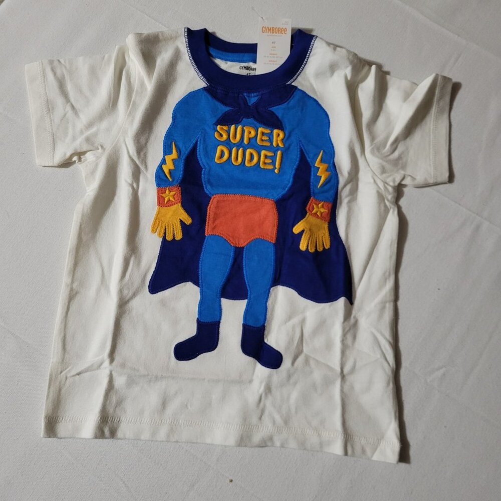 Gymboree Super Dude NWT 4T short sleeve Super Dude! shirt. Mixed Bin Z24